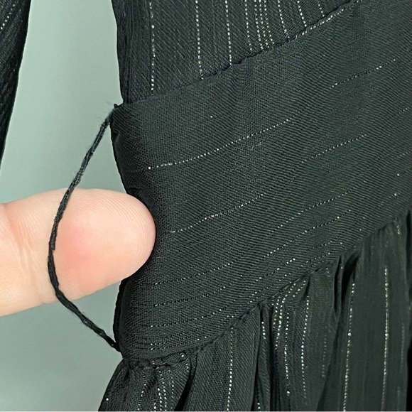 Showpo US4 Dangerous Woman Black Maxi Dressbell sleeve witch sexy goth 0864 - Picture 10 of 15